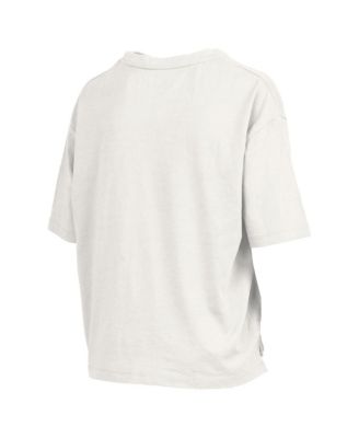 Women's White Penn State Nittany Lions Nelson Arch Over Logo Waist Length Oversized Slub T-Shirt