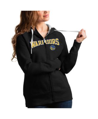 Antigua - Women's Black Golden State Warriors Team Victory Full-Zip Hoodie