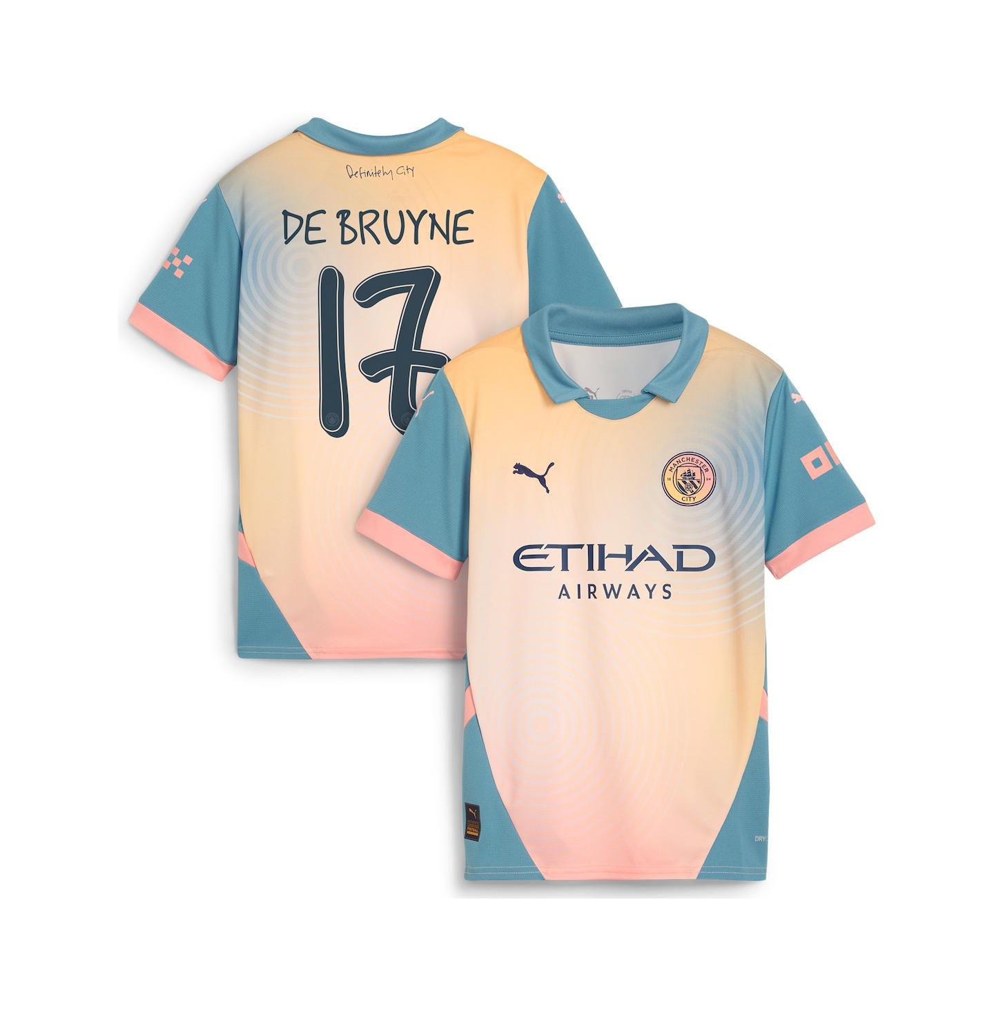 Детское джерси Puma Kevin De Bruyne Manchester City 2024/25 Fourth Replica Player, Blue — фото 1