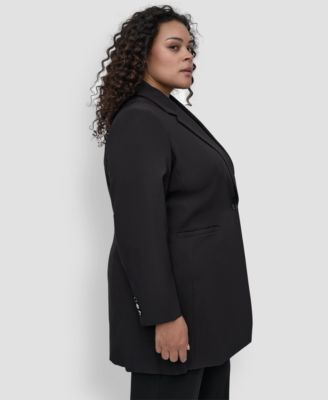 Plus Size One-Button Blazer