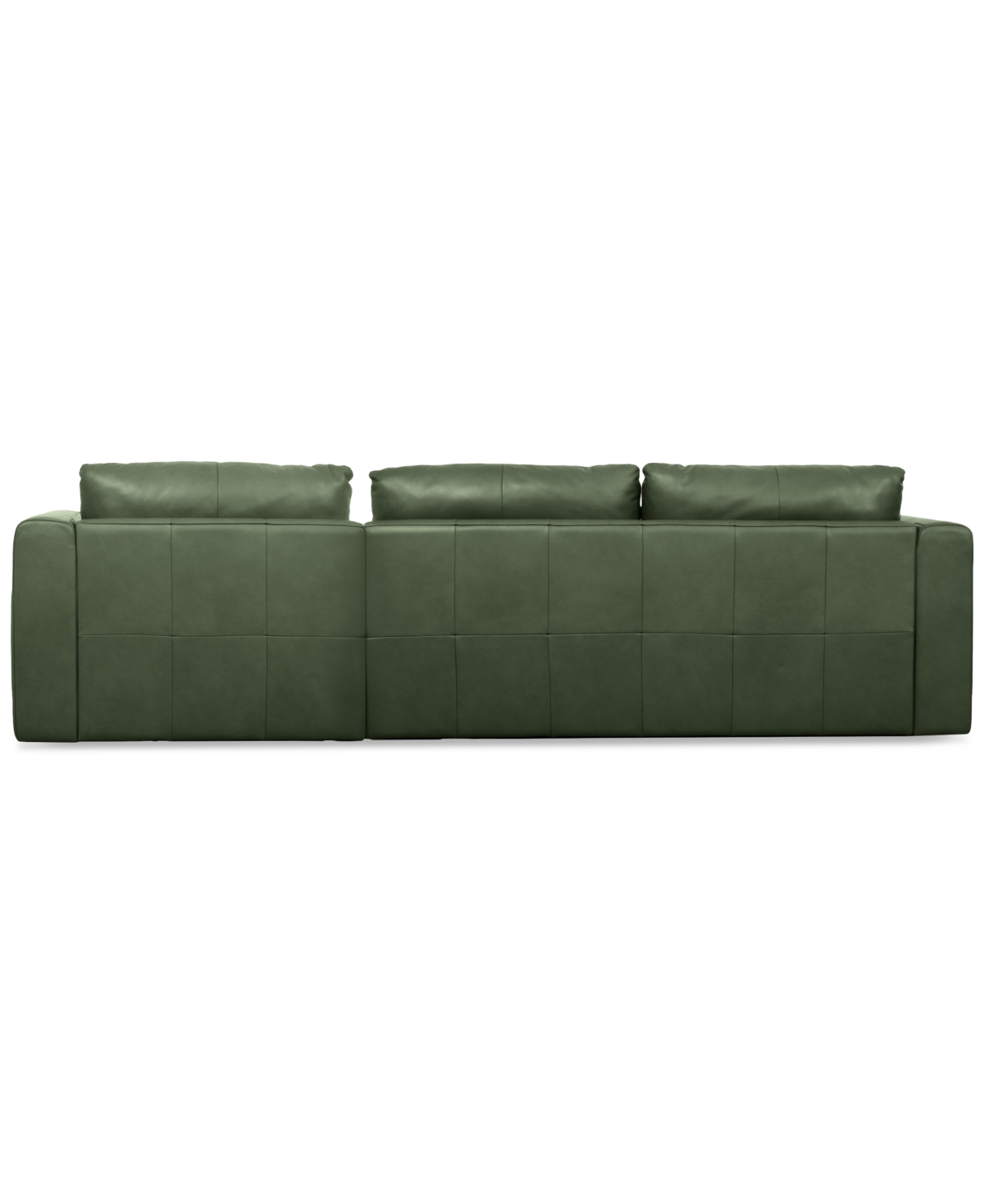 Macy's Touville 2-pc. Leather Sectional With Chaise, Exclusively At  In Green