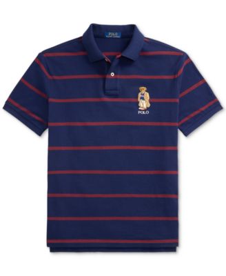 Men's Custom Slim Fit Bear Mesh Polo Shirt
