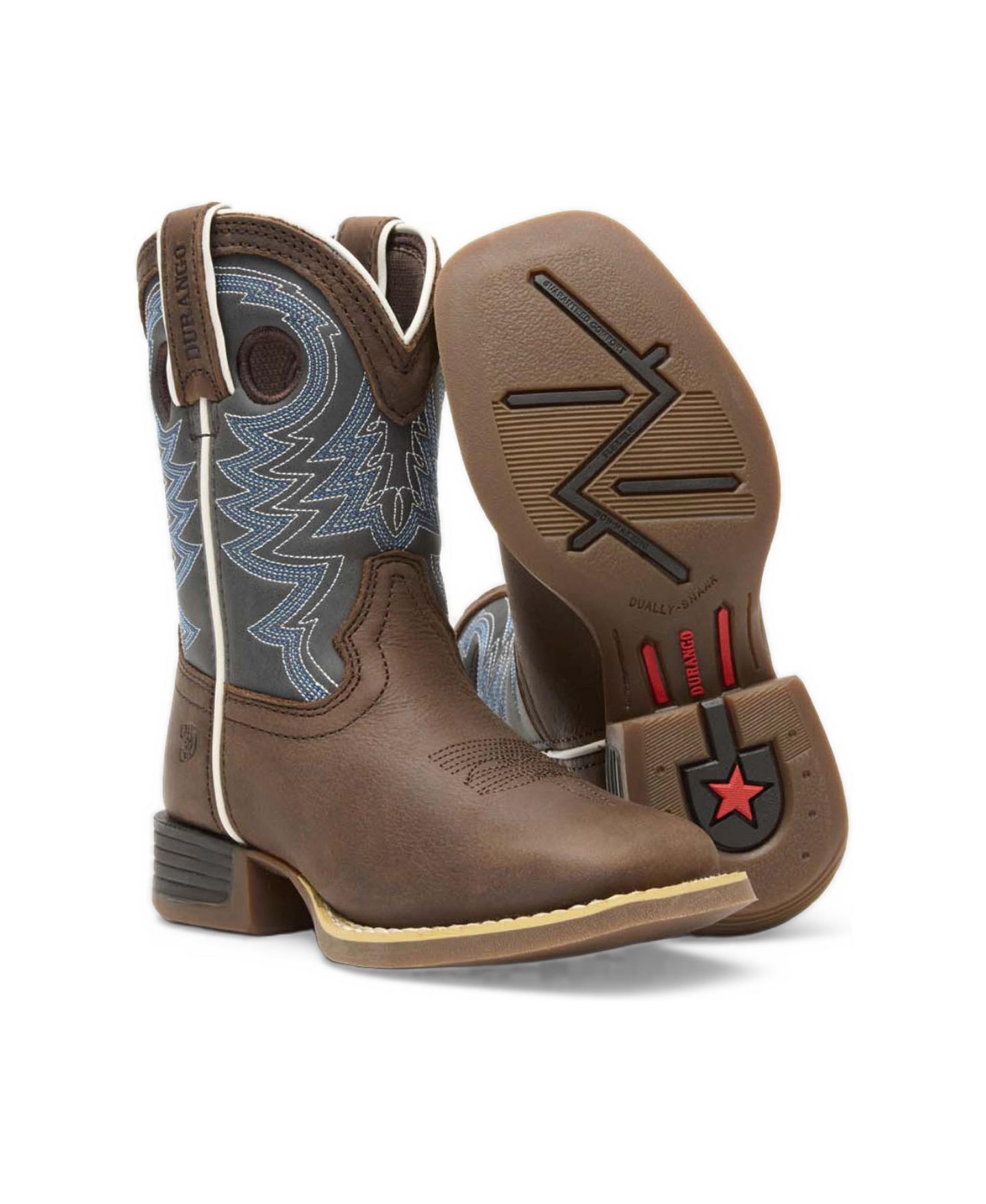 Ботинки Durango Lil' Rebel Pro Blue Western для мальчиков, цвет: Коричневый / Синий — фото 2
