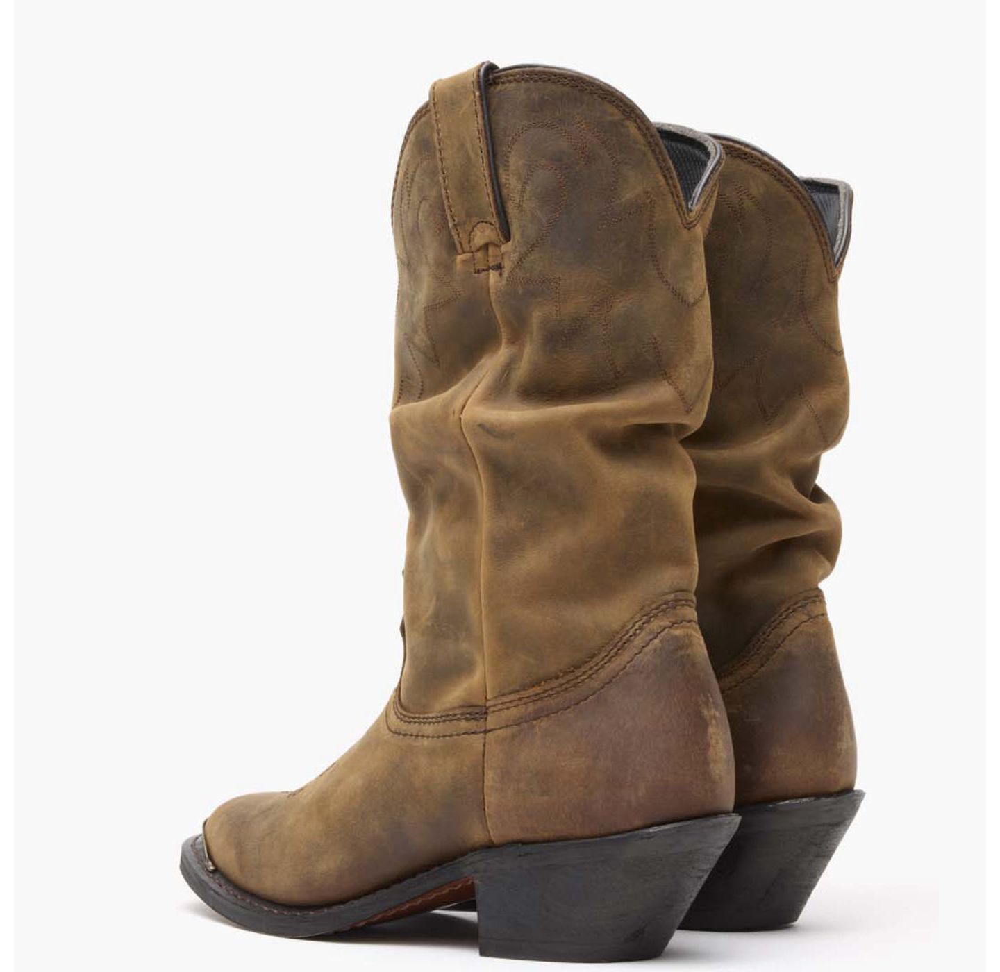 Женские ботинки Durango Distressed Tan Slouch Western Boot, цвет: Рыжевато-коричневый — фото 7