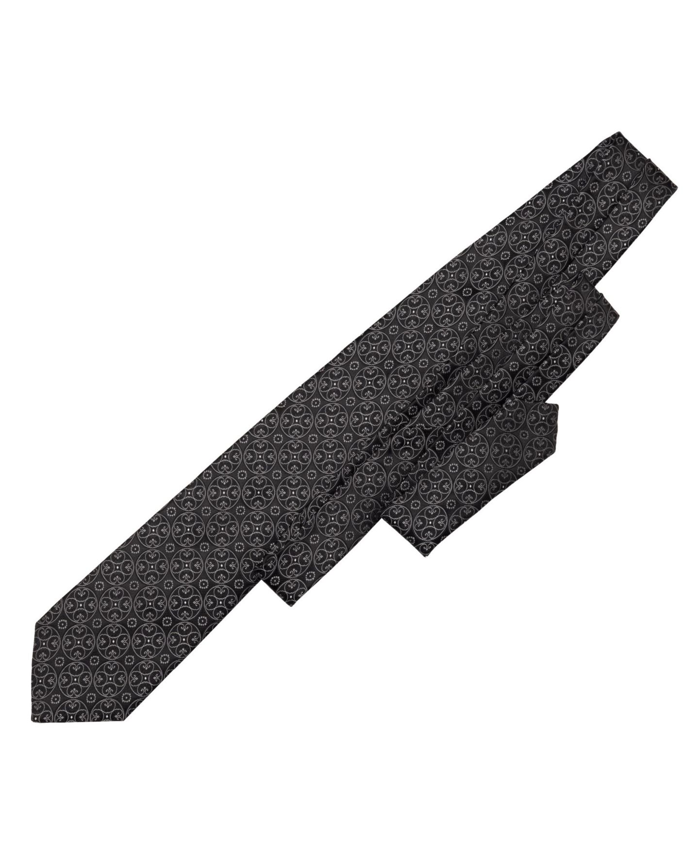 Галстуки Elizabetta Big & Tall Palladio Silk Jacquard Tie, цвет: Чёрный — фото 9