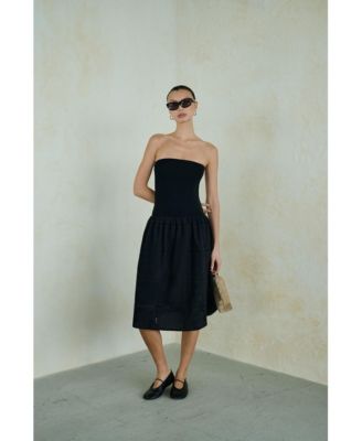 Women's Ribbed Cotton Midi Dress