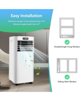 8000 BTU 3-in-1 Portable Air Conditioner with Remote Control