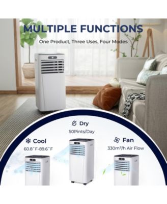 10000 BTU 4-in-1 Portable Air Conditioner for Rooms up to 350 sq.ft