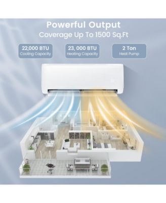 Airtural Series 24000 BTU 21 SEER2 Ductless Mini Split Air Conditioner Heater Energy Star Certified WiFi Enabled