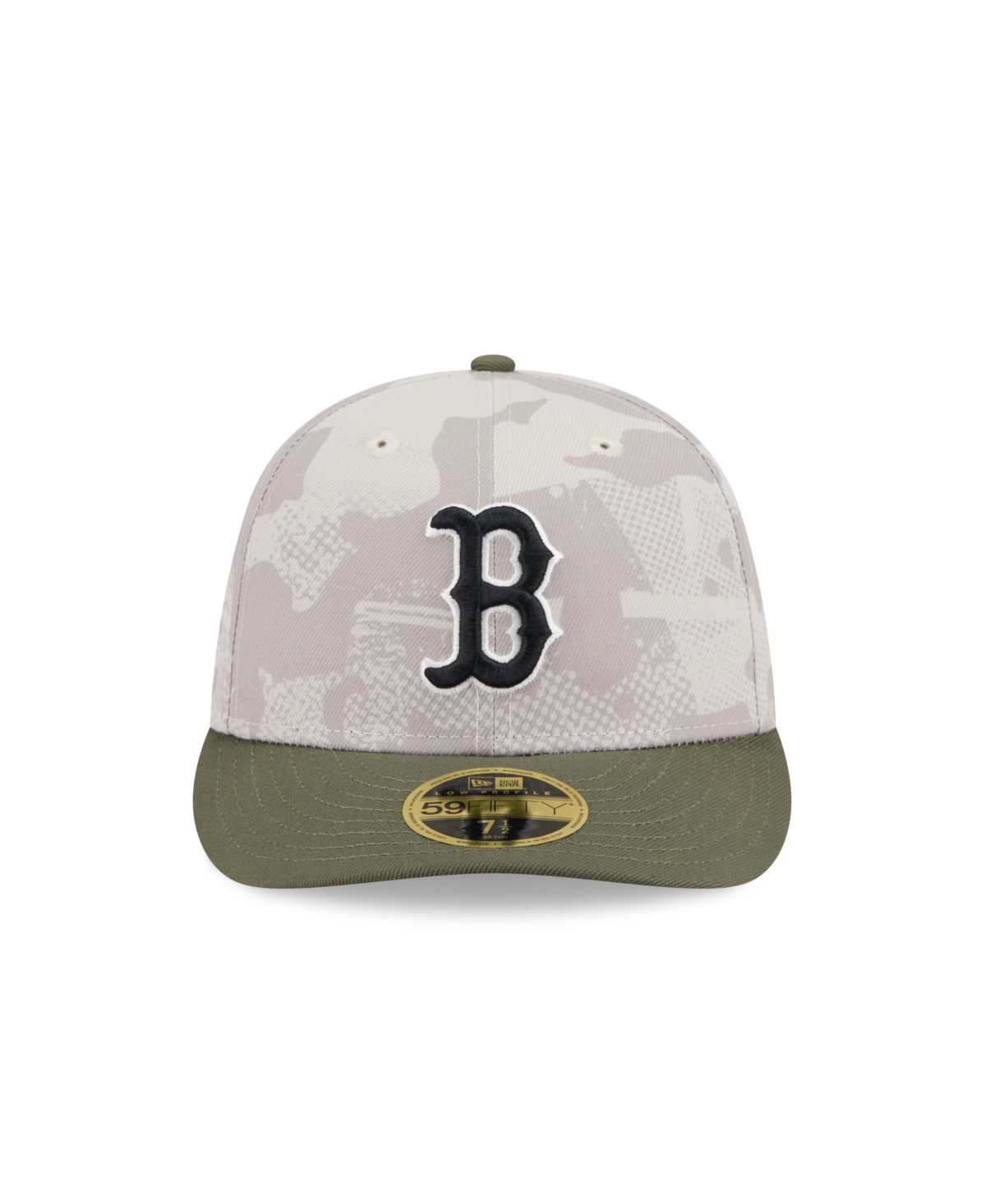 New Era Men's Light Beige/olive Boston Red Sox 2025 Armed Forces Day Low Profile 59fifty Fitted Hat