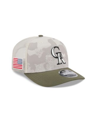 Men's Light Beige/Olive Colorado Rockies 2025 Armed Forces Day 9SEVENTY Adjustable Hat