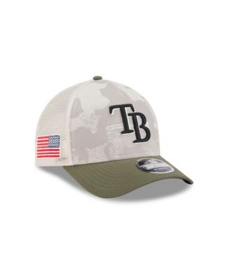 Men's Light Beige/Olive Tampa Bay Rays 2025 Armed Forces Day 9FORTY M-Crown A-Frame Adjustable Hat