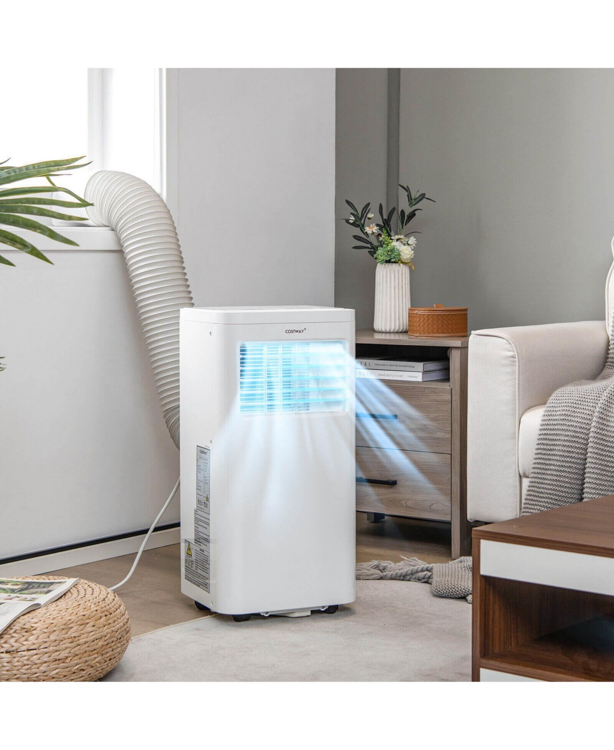 5000 Btu Portable Air Conditioner Cools 250 Sq.Ft