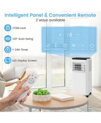 8000 BTU Portable Air Conditioner with Remote Control Cools up to 250/350 Sq.Ft