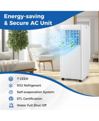10000 BTU Portable Air Conditioner Cools up to 350 Sq wth 24H Timer