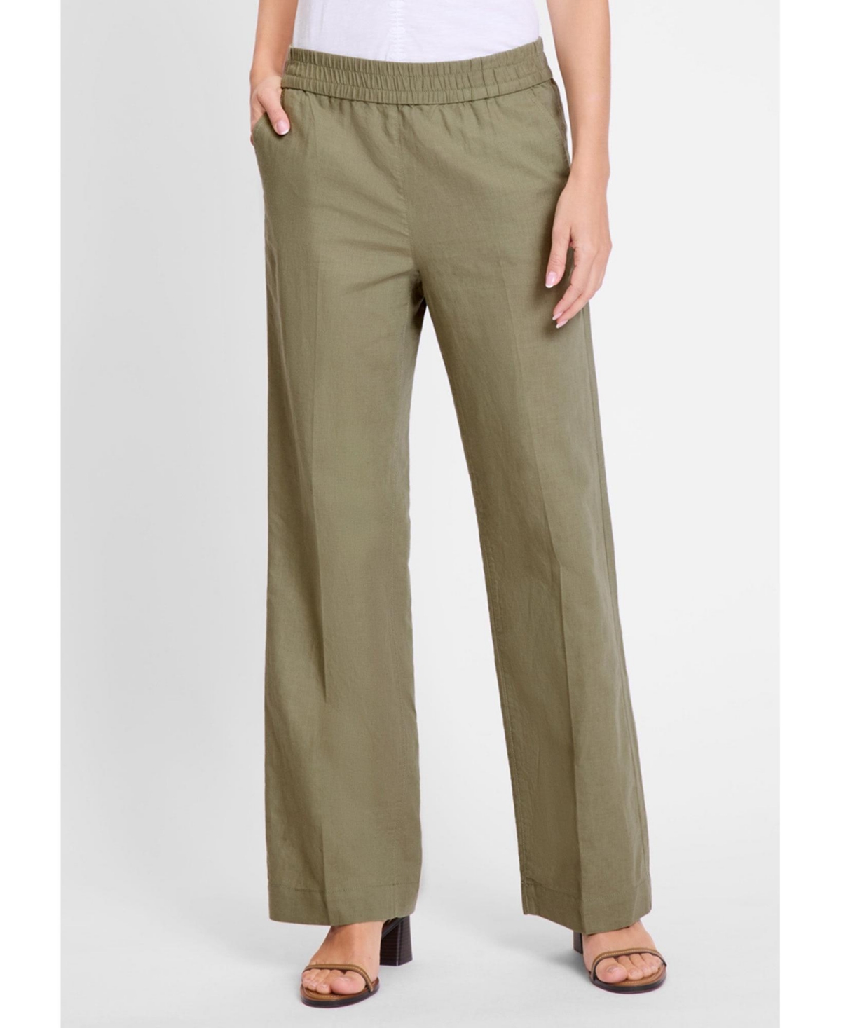 Women's Anna Fit Wide Leg Pull-On Pants - Olive