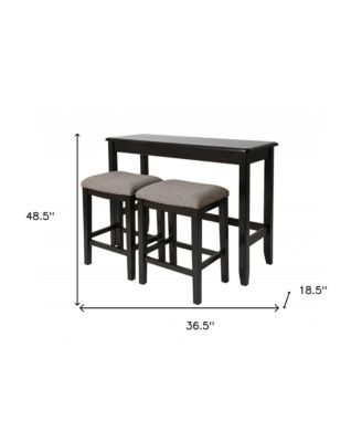 SET OF TWO SOLID WOO