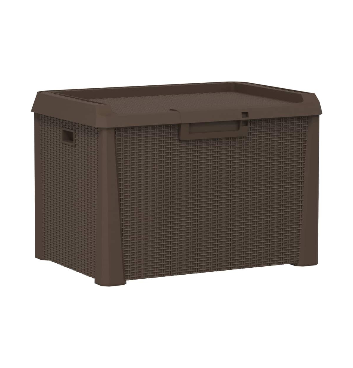 Patio Storage Box Brown 33 gal Pp - Brown