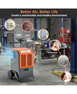 Portable Commercial Dehumidifier with Water Tank and Drainage Pipe