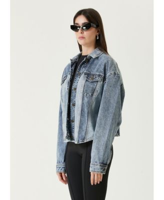 Women's Free Heaven Inside Out Blue Cotton Jacket