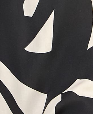 Juniors' Print Notch-Collar Halter Dress