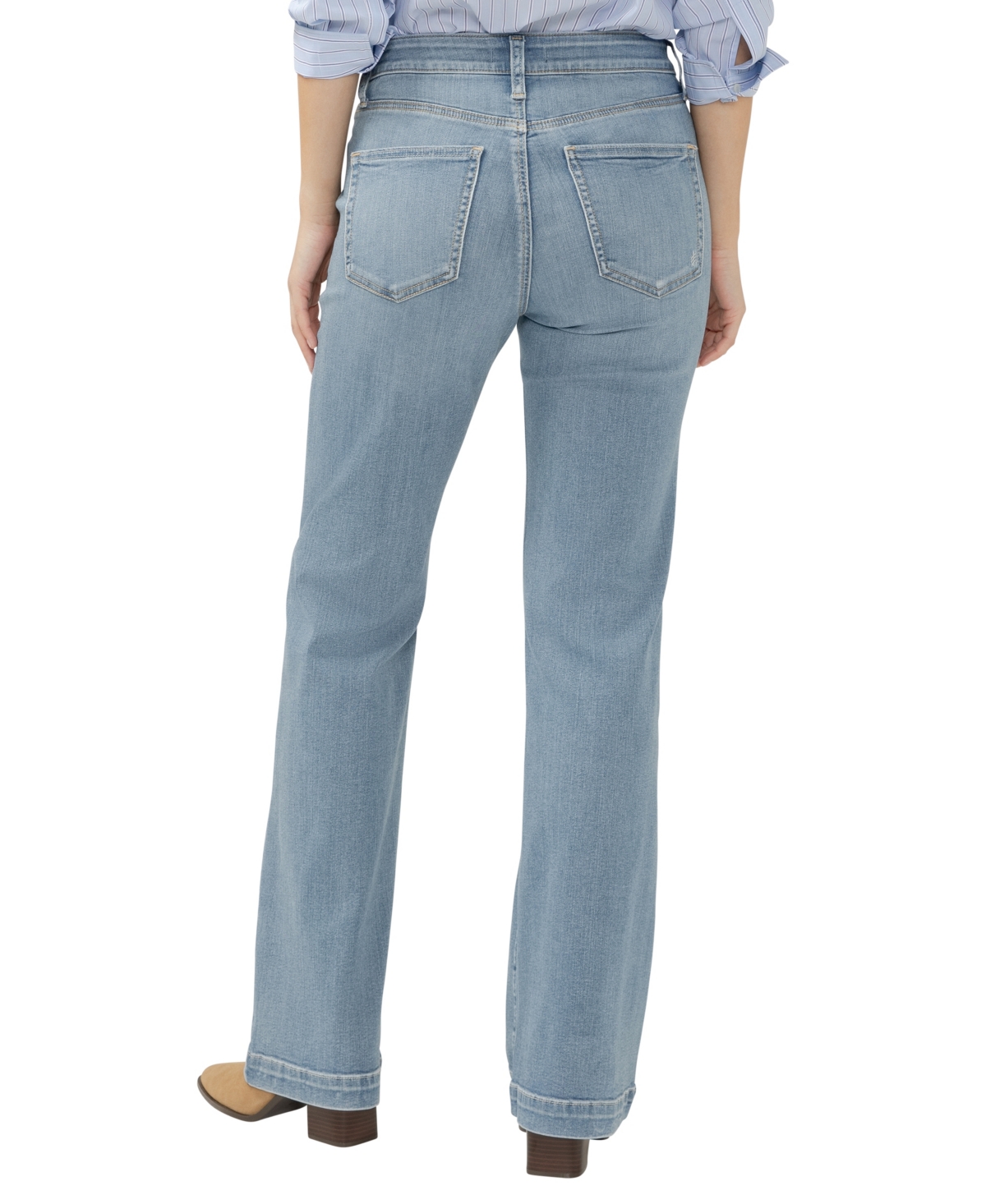SILVER JEANS CO. WOMEN'S AVERY HIGH RISE CURVY FIT TROUSER JEANS 