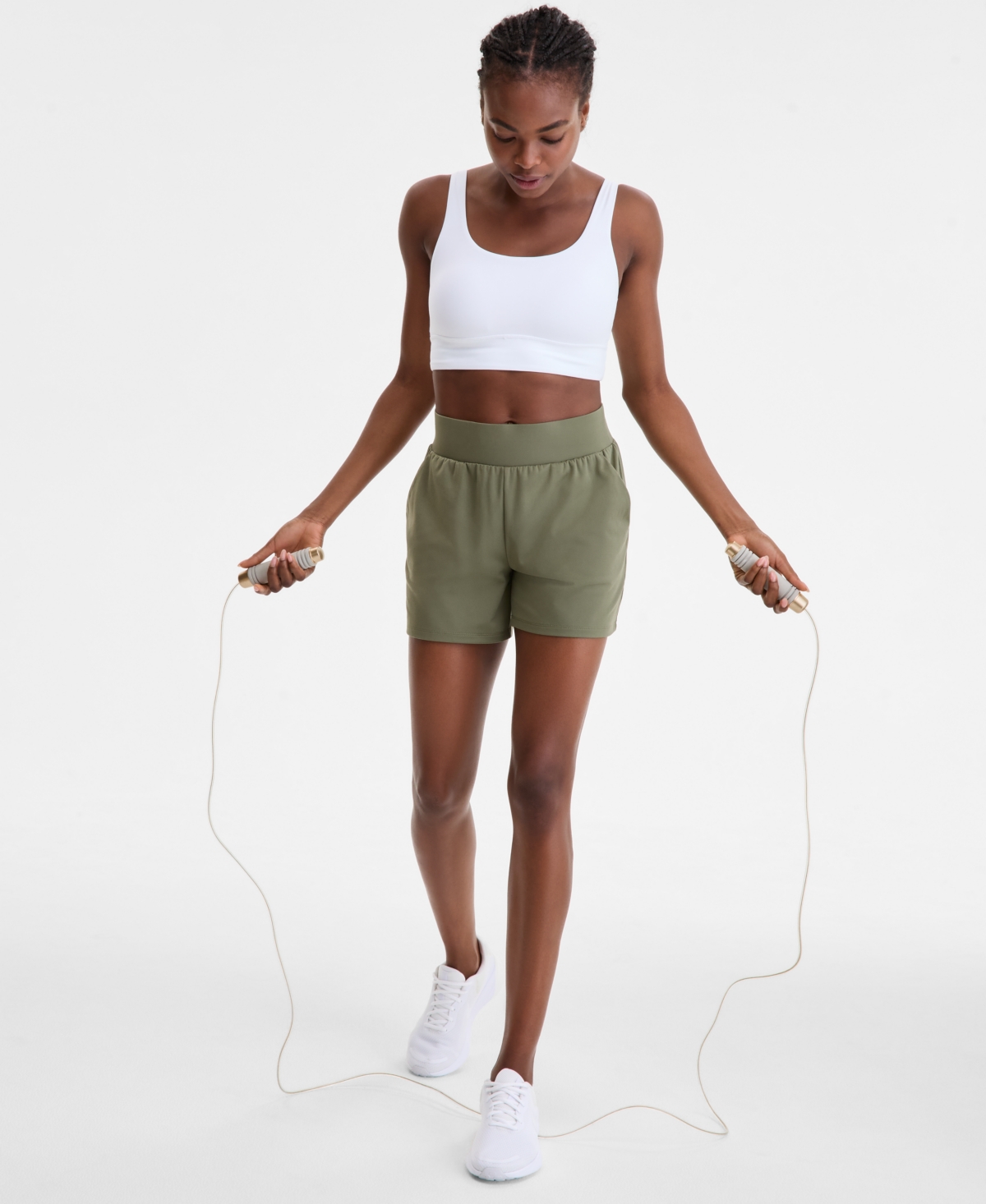 Women's High-Rise Relaxed Shorts, Exclusively at Macy's - Faience
