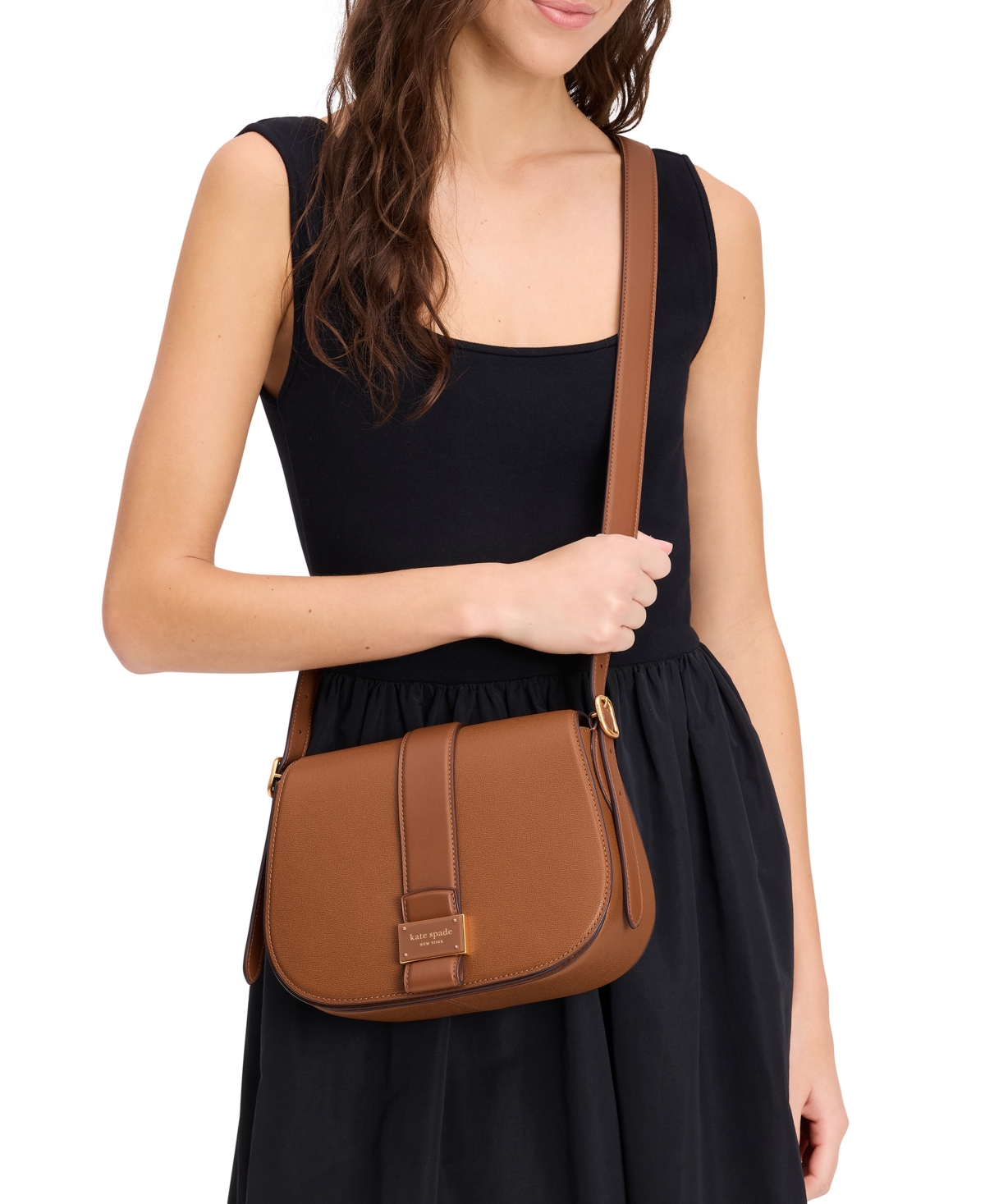 Shop Kate Spade Nouveau Leather Saddle Bag