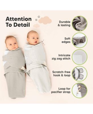 3pk Soothe Wren Swaddle Sleep Sacks, Newborn Swaddles Wrap 0-3 Months, Soft Baby Wearable Blanket