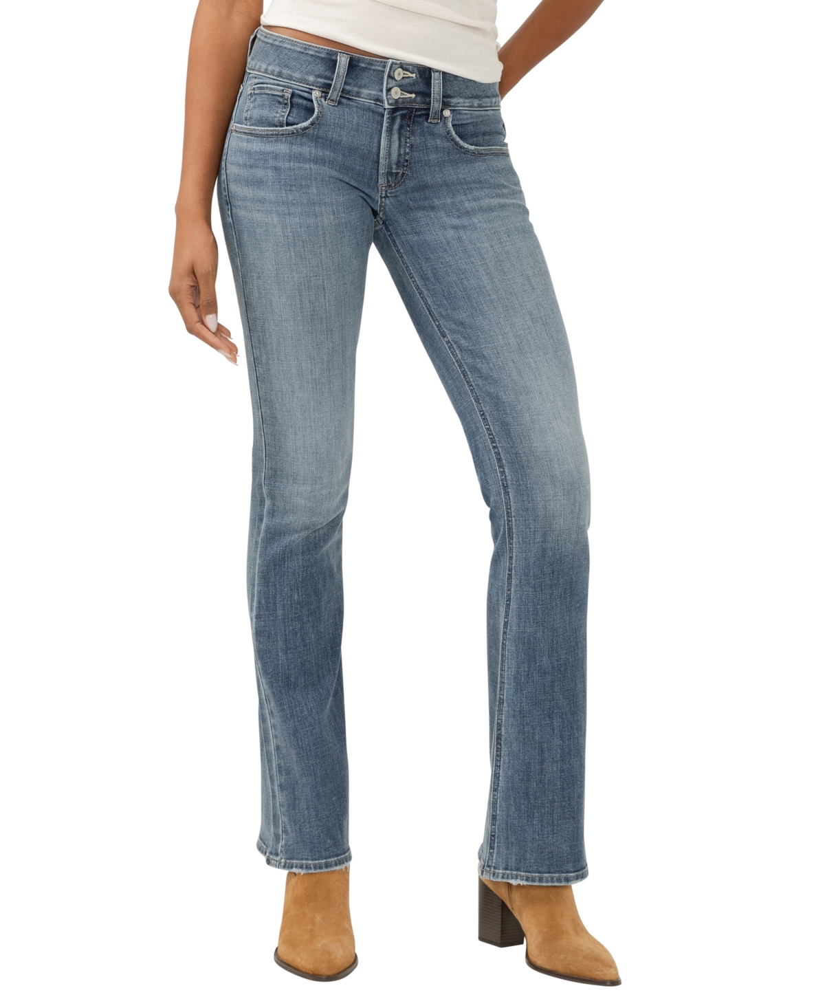 Women's Britt Low Rise Curvy Fit Bootcut Jeans - Synth