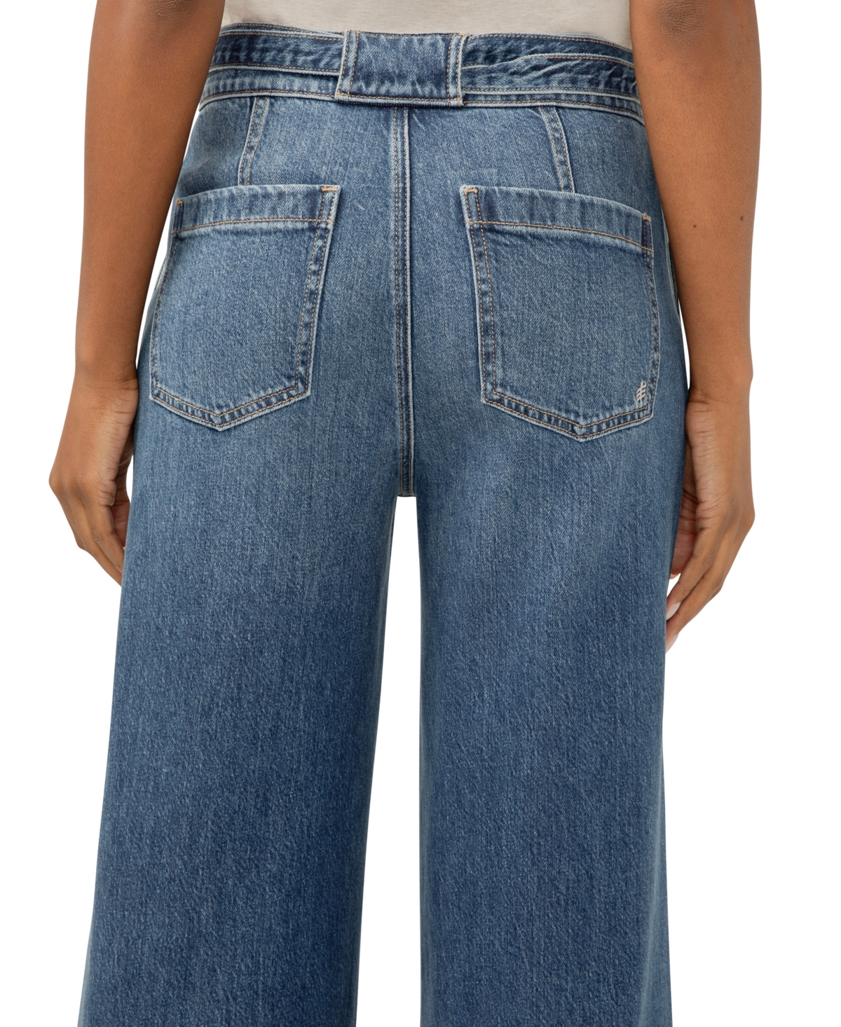 SILVER JEANS CO. WOMEN'S HIGHLY DESIRABLE HIGH RISE BELTED ULTRA-WIDE LEG JEANS 