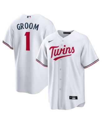 Nike - Men's&nbsp;White Minnesota Twins 1 Groom Home Replica Jersey