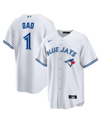 Nike - Men's&nbsp;White Toronto Blue Jays 1 Dad Home Replica Jersey