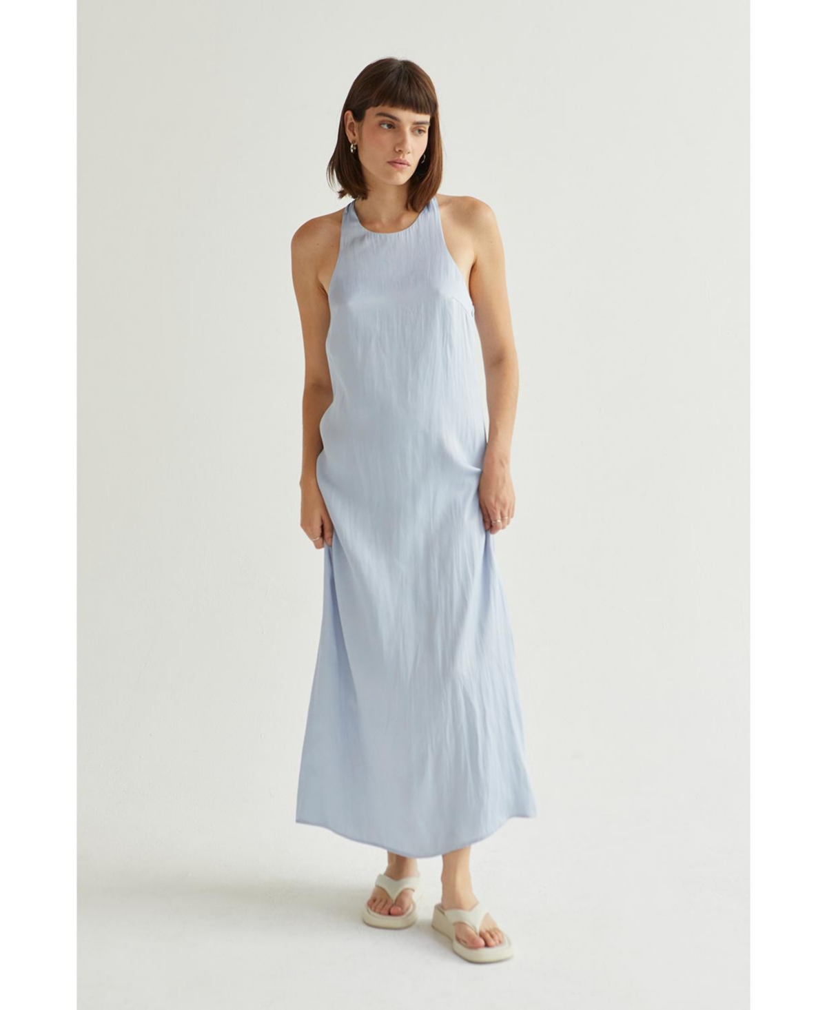 Women's Diana Twist Slip Dress - Blue + light blue
