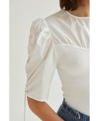 Women's Rubi Mixed Media Top