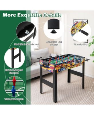 12-in-1 Combo Game Table Set with Foosball Air Hockey Pool Chess and Ping Pong