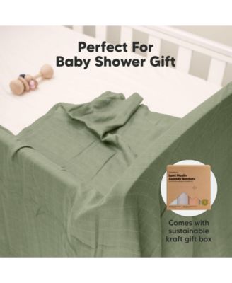 4pk Muslin Swaddle Blankets for Baby Boys, Girls - Baby Blankets, Swaddles for Newborns