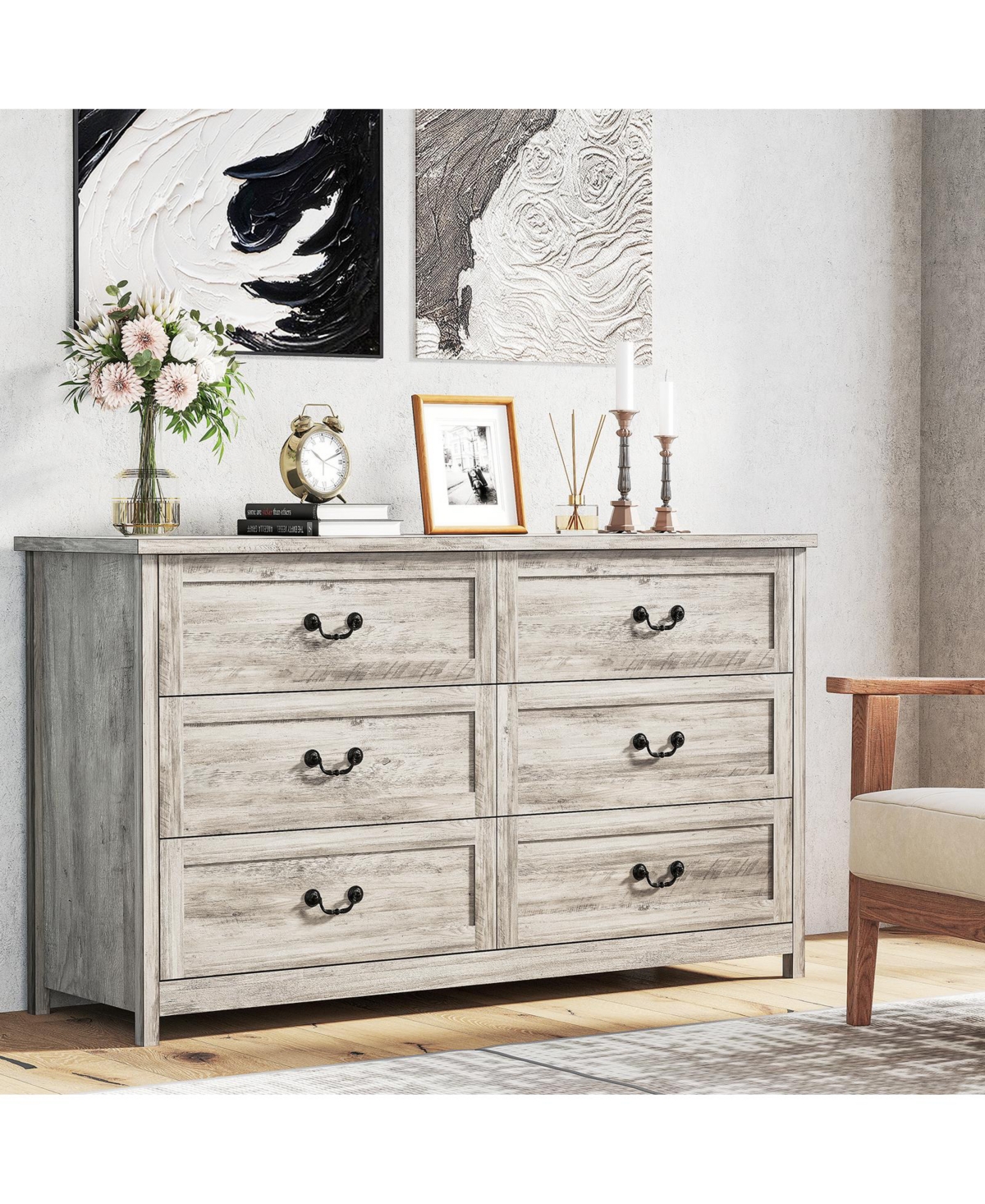 6 Drawer Dresser Chest of Drawers