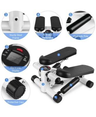 Multifunctional Stepper – Aerobic Fitness Machine with Electronic Monitor, Resistance Bands, and Slip-Resistant Footplates