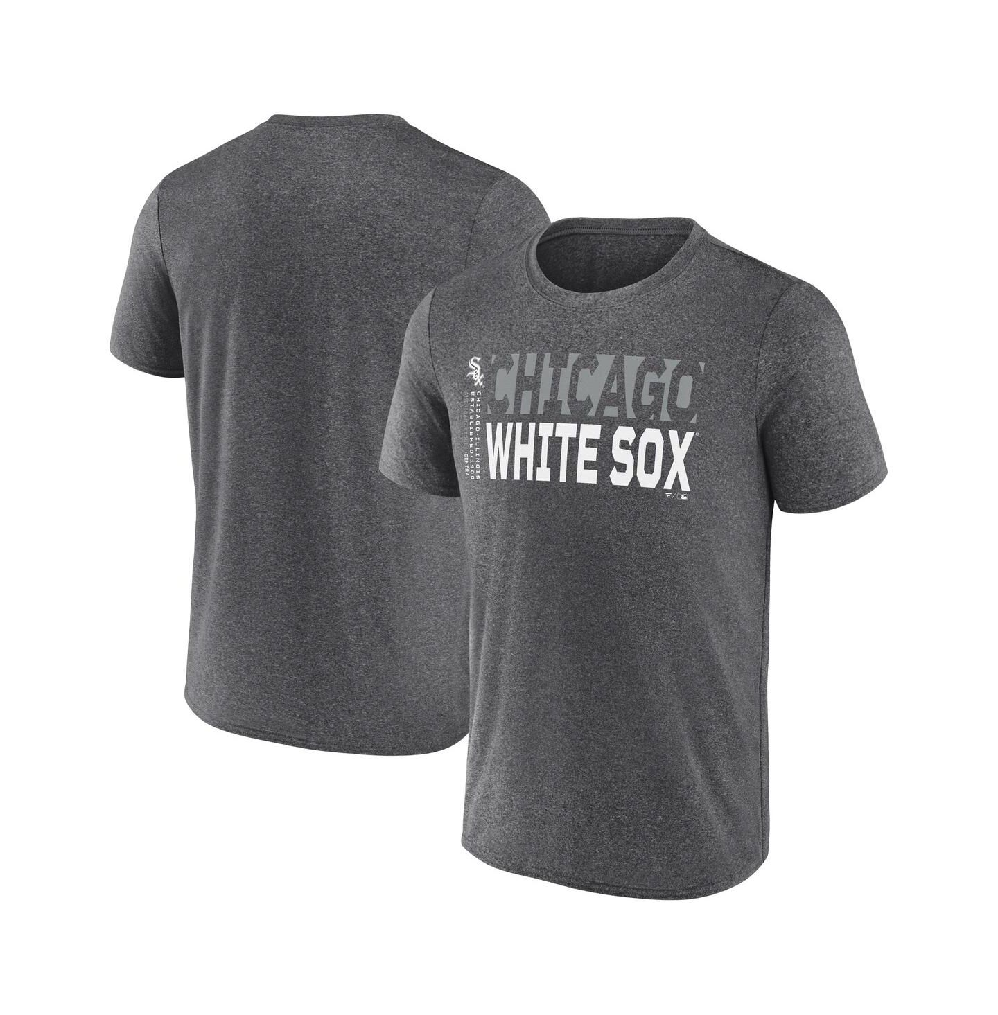 Мужская футболка Fanatics Heather Charcoal Chicago White Sox Fundamentals Shoot for the Sky — фото 1