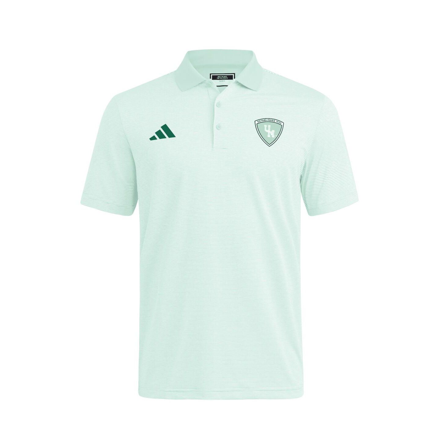 Мужское поло adidas Green Miami Hurricanes Ultimate 365 Polo Shirt — фото 2