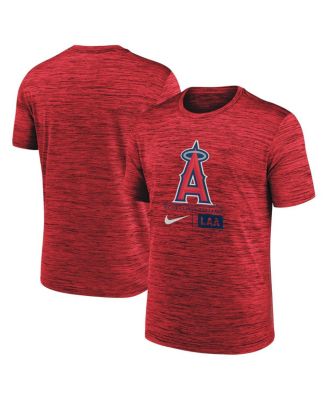 Nike - Men's Red Los Angeles Angels Large Logo Velocity T-Shirt