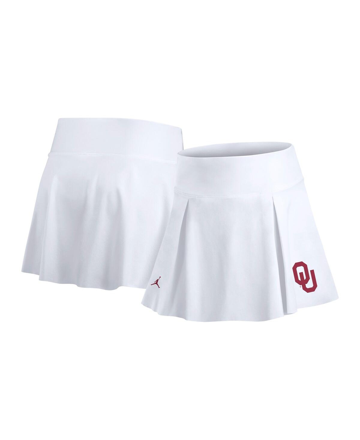 Women's White Oklahoma Sooners Tennis Skirt with Shorts - White