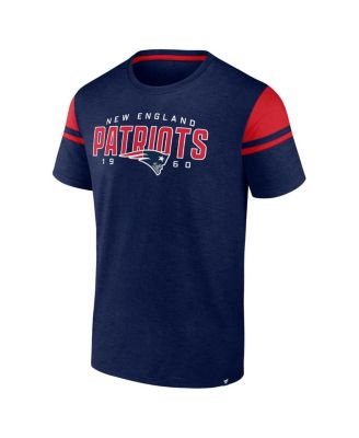 Men's Navy New England Patriots Old School Play Slub T-Shirt