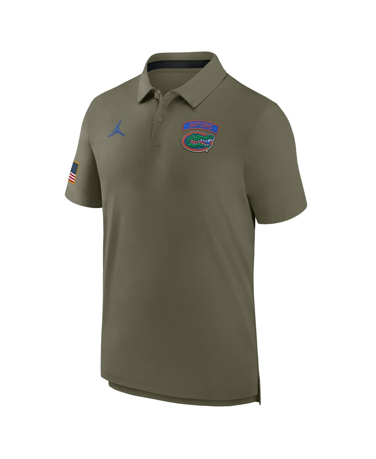 JORDAN MEN'S OLIVE FLORIDA GATORS 2024 MILITARY APPRECIATION TOUR PERFORMANCE POLO SHIRT 