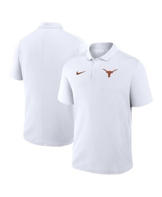 Nike - Men's White Texas Longhorns Primetime Victory Primary Logo Performance Polo Shirt
