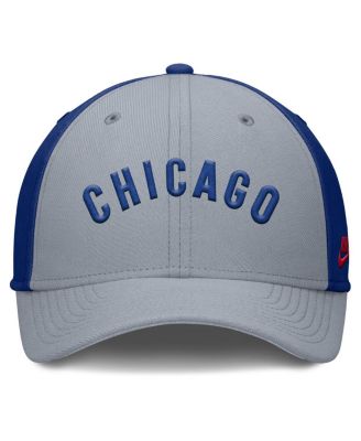 Men's Gray/Royal Chicago Cubs Rise Swoosh Performance Flex Hat