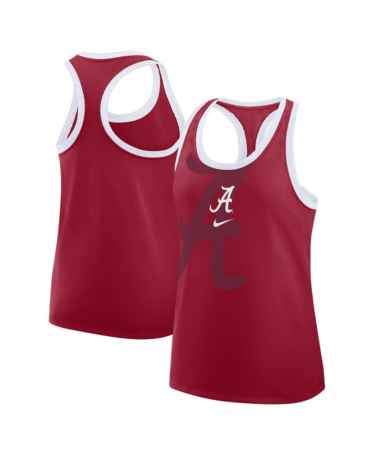 Nike Crimson Alabama Crimson Tide Primetime Tri-blend Racerback Tank Top In Brown