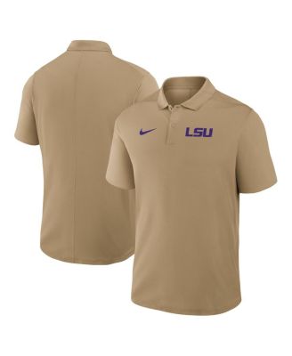 Nike - Men's Tan LSU Tigers Primetime Victory Primary Logo Performance Polo Shirt