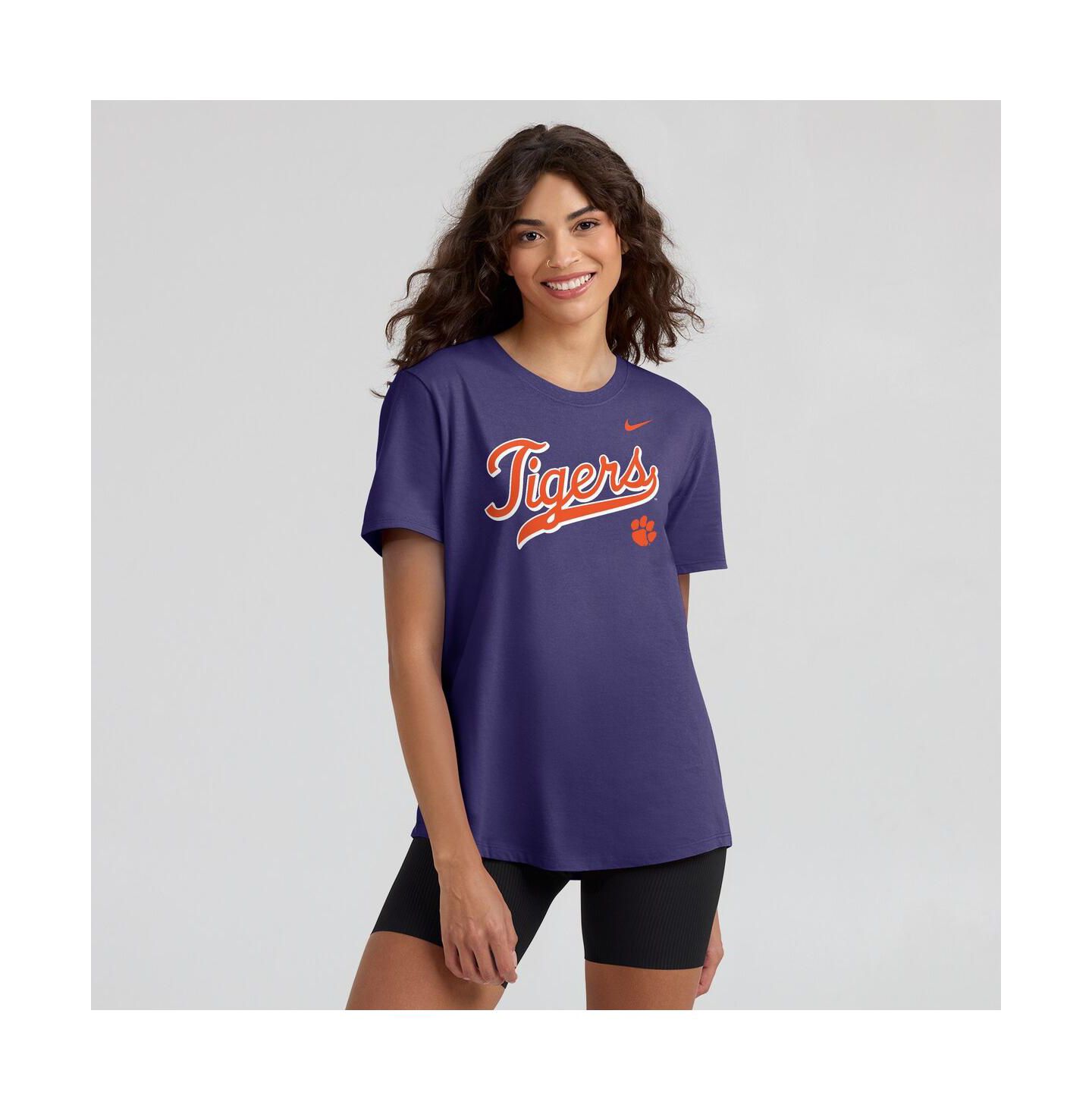 Женская футболка Nike Purple Clemson Tigers Local Script — фото 4